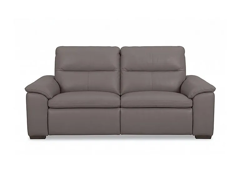 Relax 3 Seater Leather Power Recliner Sofa with Power Headrests - Elephant - Sofas and Armchairs - In Time for Christmas