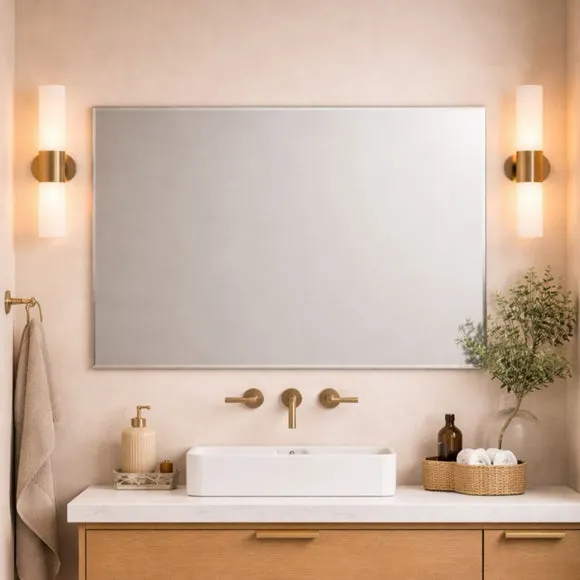 Frameless Rectangle Venetian Wall Mirror 2