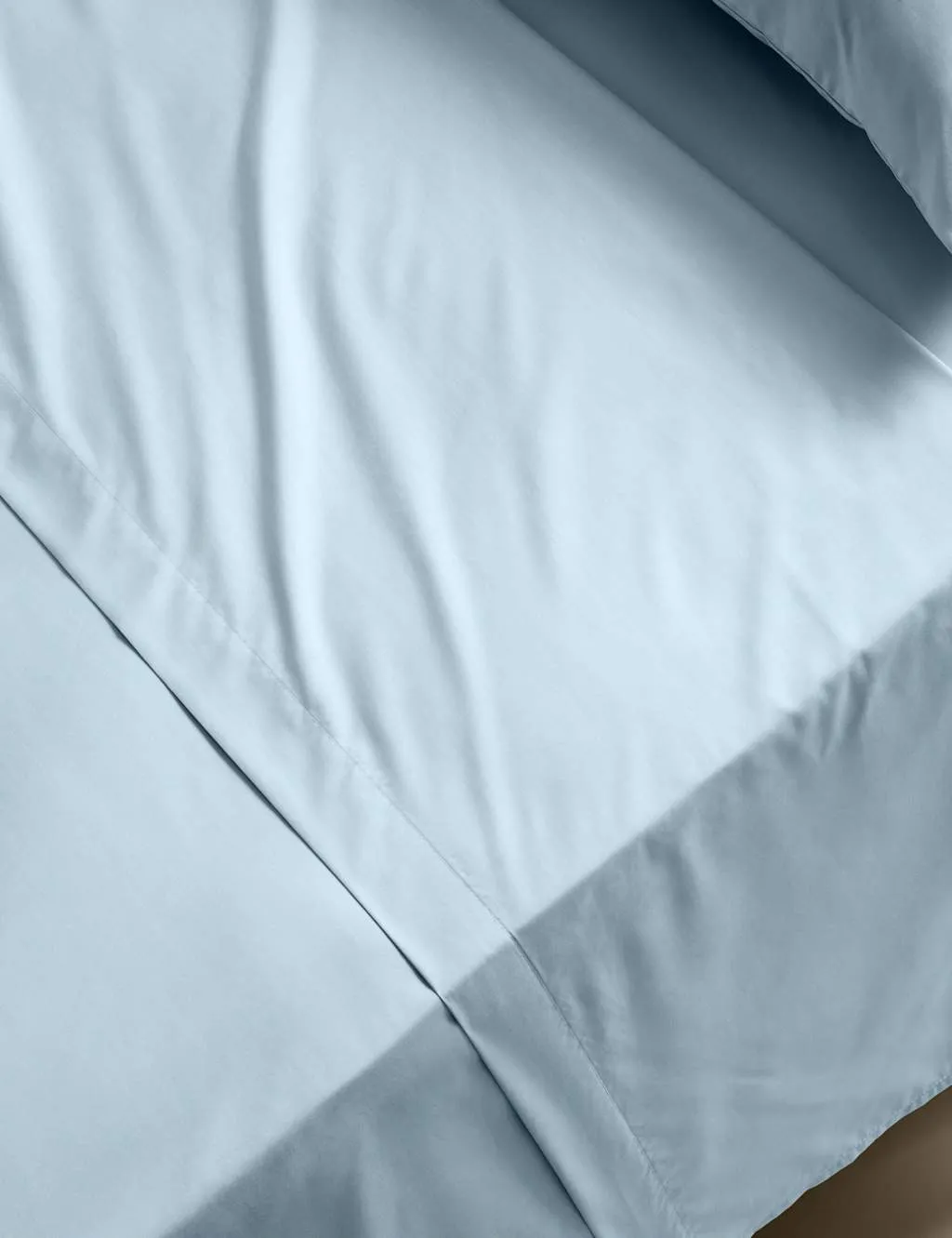 M&S Stay Cool Lyocell Rich Flat Sheet Dusty Blue