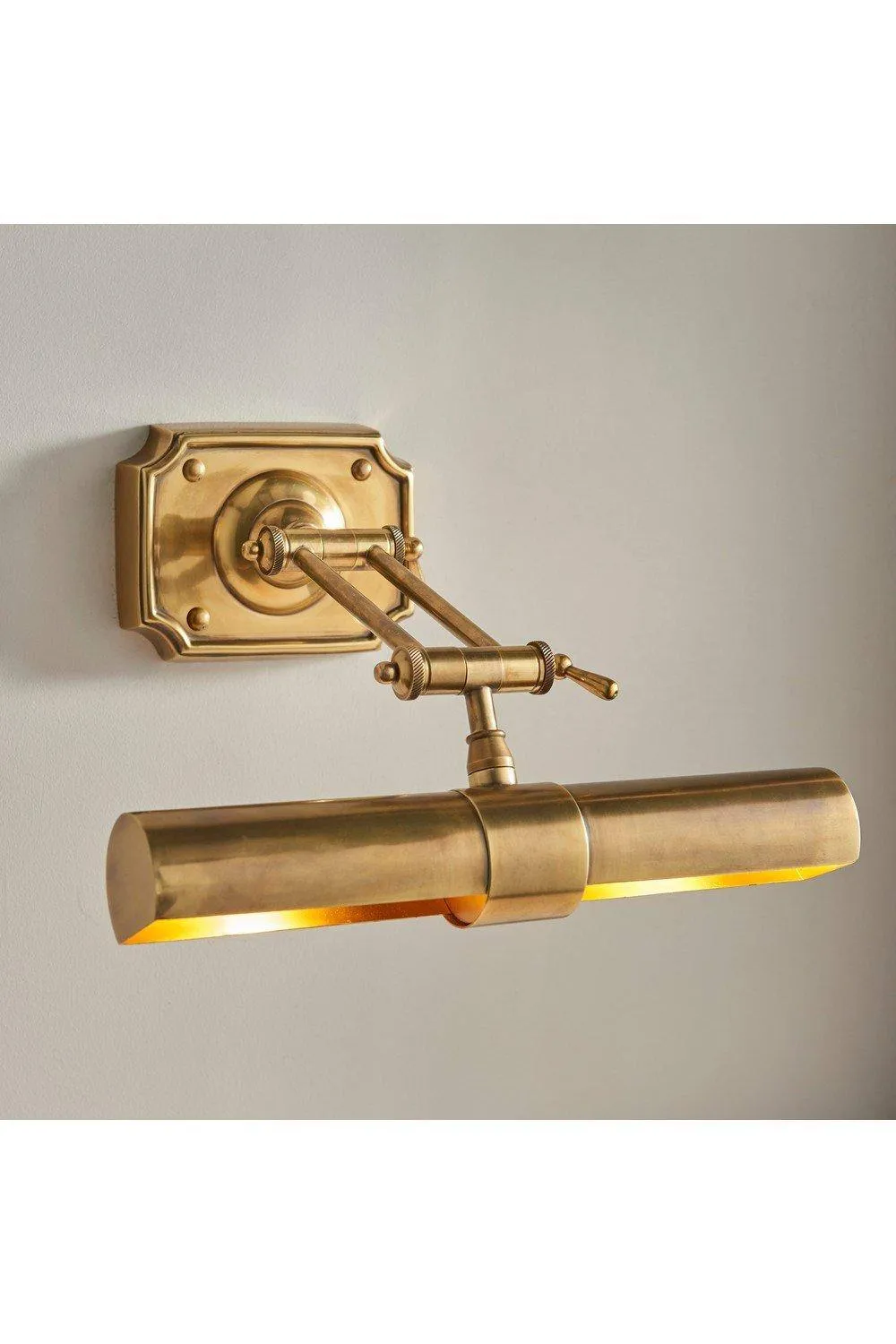 Netlighting 2 Light Picture Wall Light Lamp Brass LED E14 in Gold 5