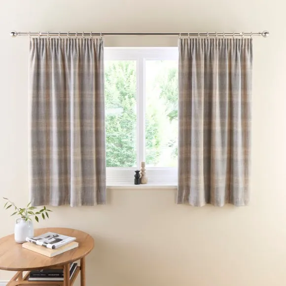 Pinfold Check Pencil Pleat Curtains 5