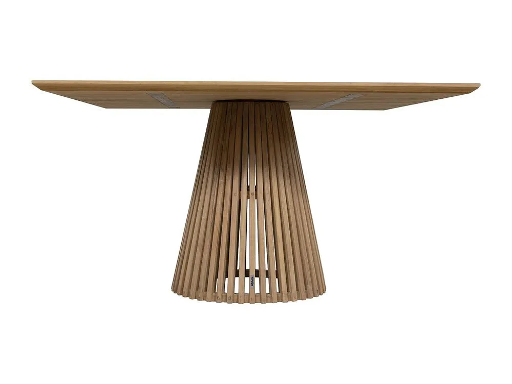 Vente-unique 135Cm Light Natural Teak Garden Dining Table - TRIANI By MYLIA in Light Oak 5