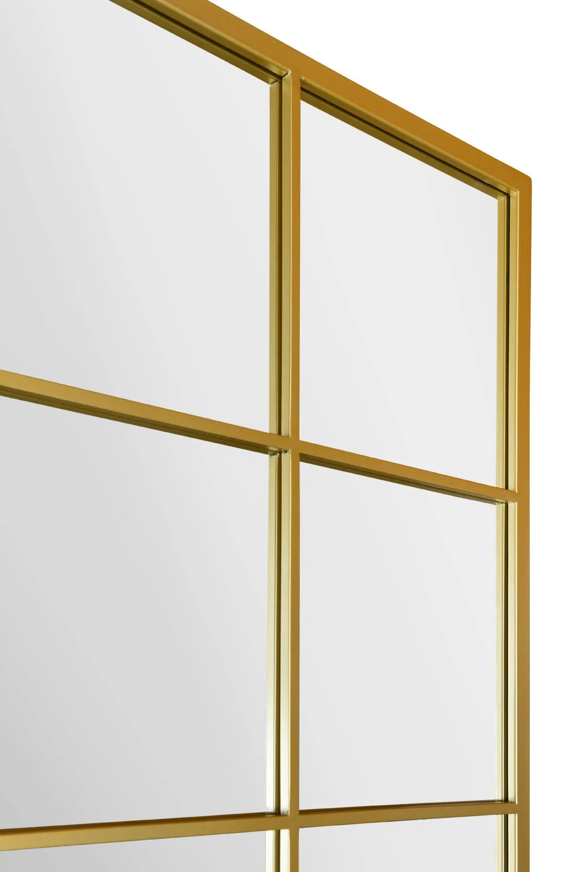 MirrorOutlet The Fenestra Gold Modern Window Leaner / Wall Mirror 69" X 43" 174CM X 110CM 5