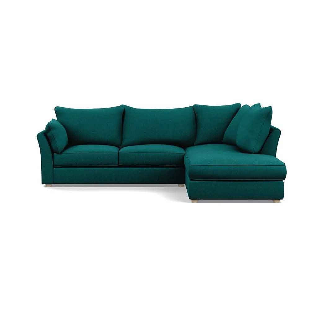 Heal's Tailor Right Hand Facing Corner Sofa Brushed Cotton Pine Natural Feet 1