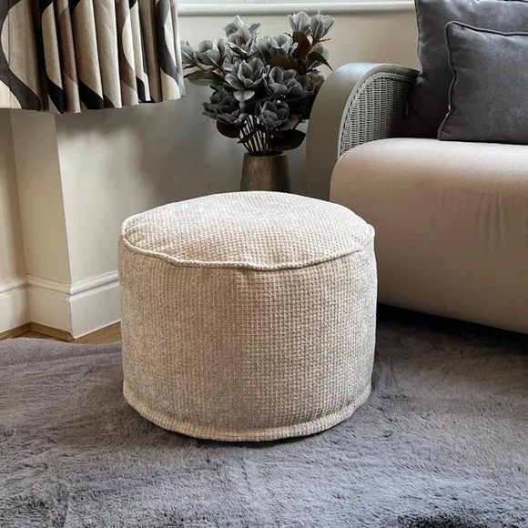 Daro Waffle Round Pouffe 1