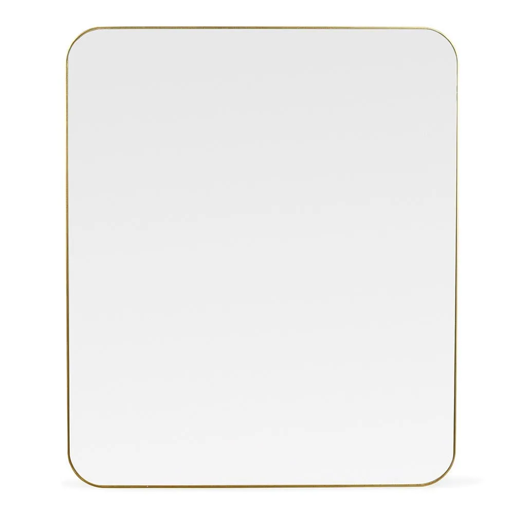 Heal's Fine Edge Mirror Rectangle Curved Gold 130x110cm 3