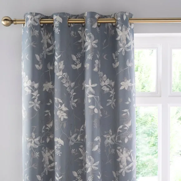 Chinoiserie Jacquard Eyelet Curtains 1