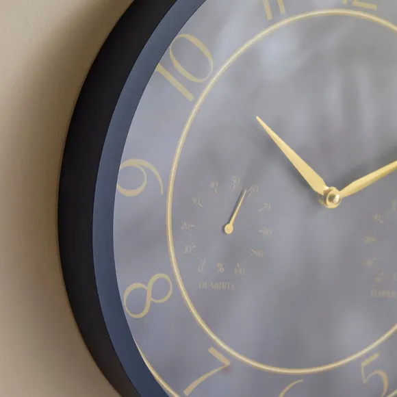 Barometer Indoor Outdoor Round Wall Clock 2