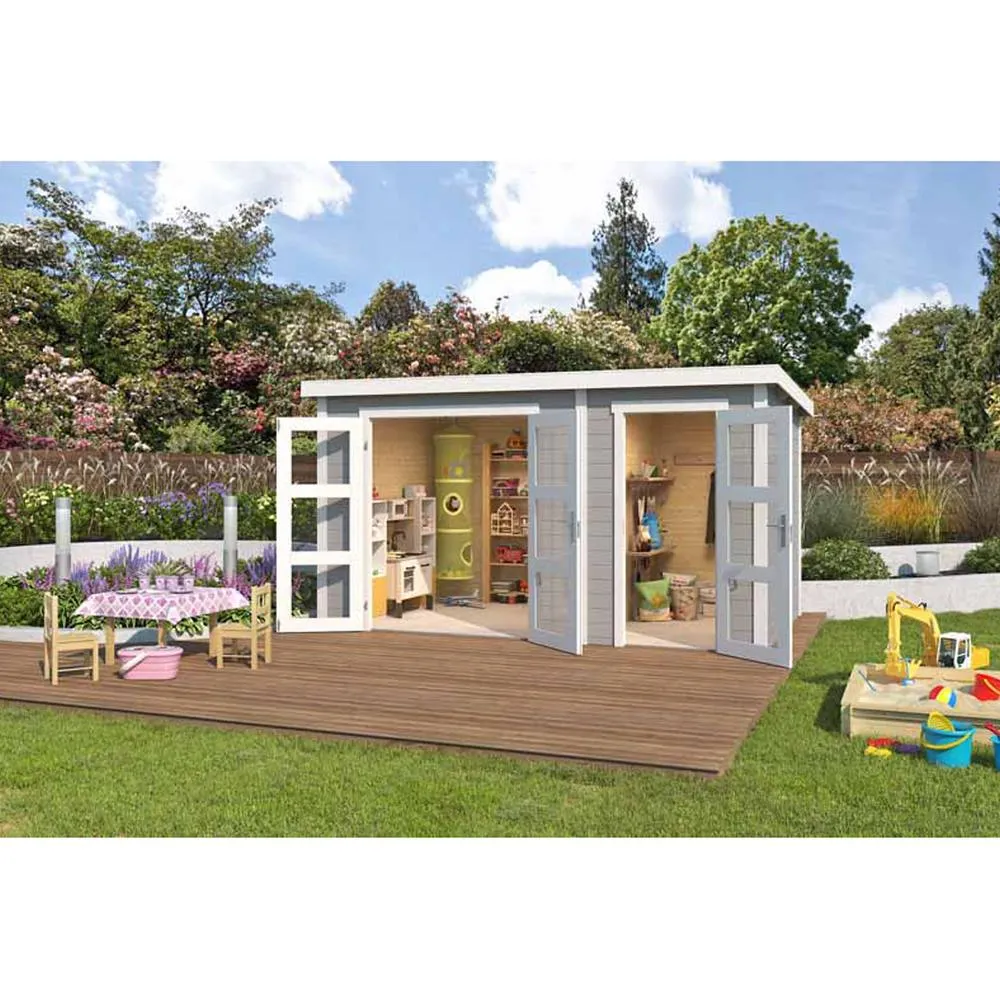 Lasita Maja Ltd Zambezi XL-Log Cabin, Garden Room, Home Office - L400xW259.7xH210.9 cm in Light Tan 3