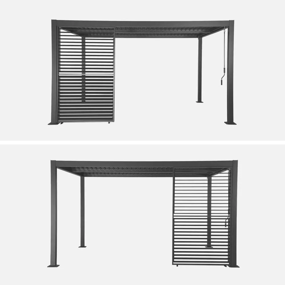 sweeek Adjustable slat louver panel 130cm for Palace pergola in Dark Grey 4
