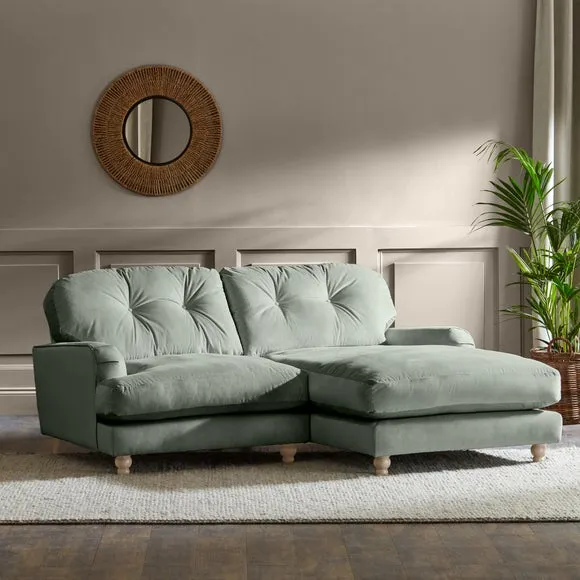 Martha Vintage Velvet Corner Chaise 2