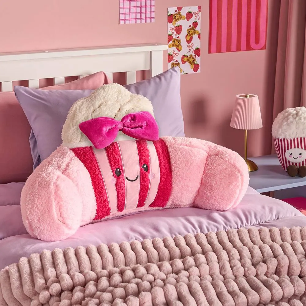 OHS Popcorn Cuddle Cushion Novelty Reading Pillow in Pink