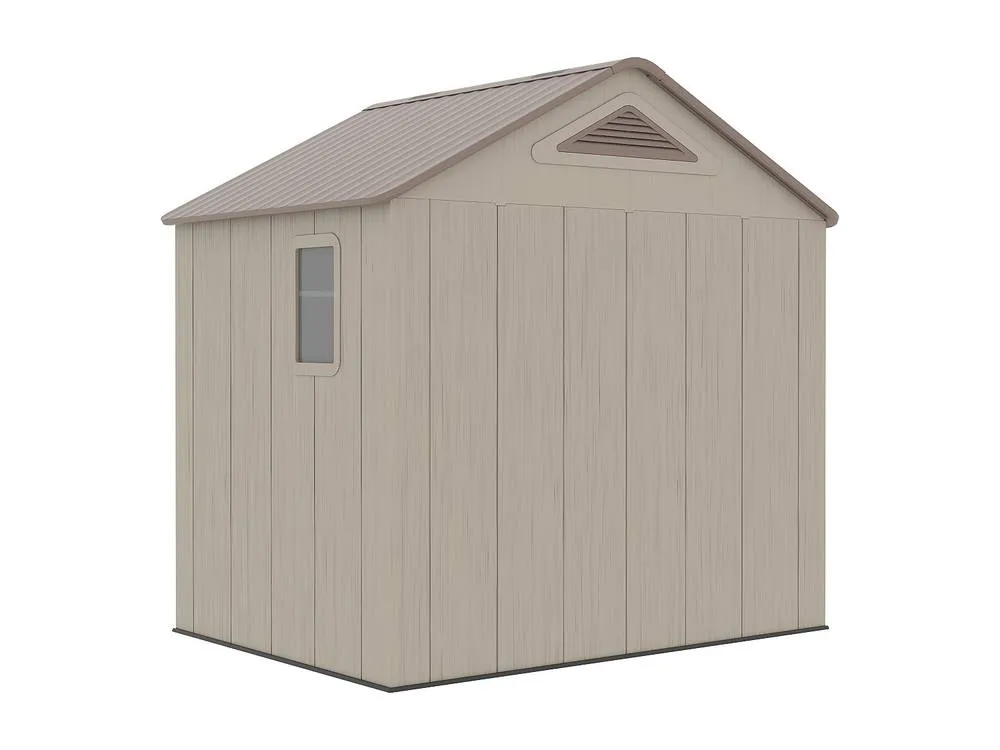 Vente-unique Beige & Brown Resin Garden Shed 4.5 M² With Floor - 22 Mm Thickness 6