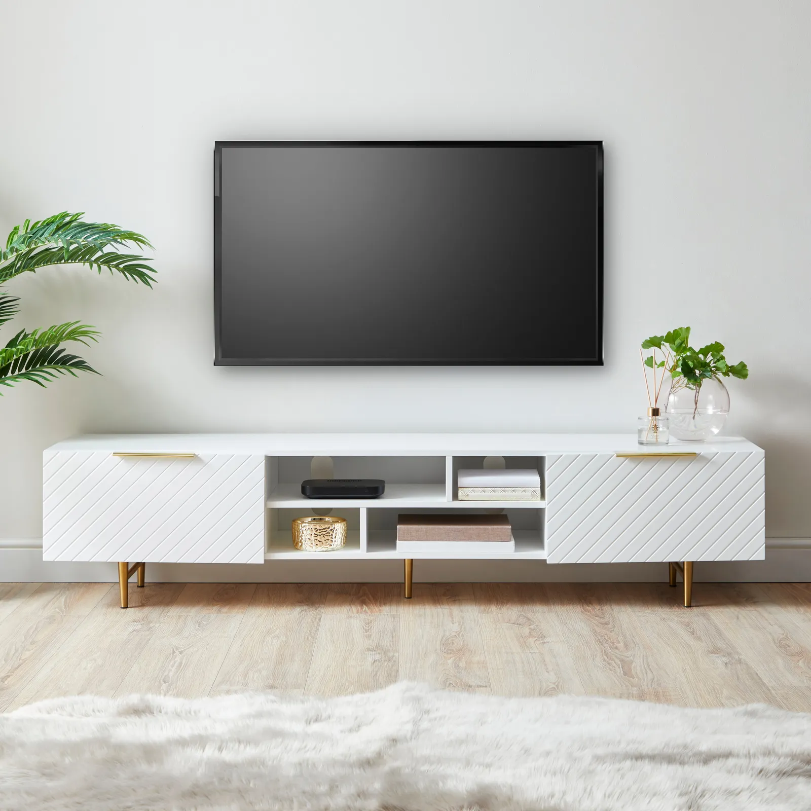 Maurice Extra Wide White TV Unit White