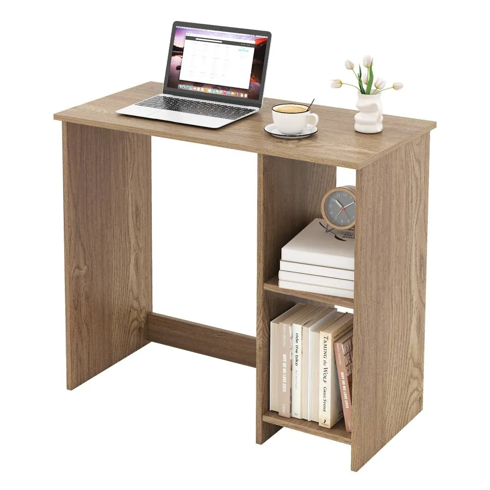 Costway Wooden Computer Desk 80 CM Home Office Desk Study Writing Desk in Natural