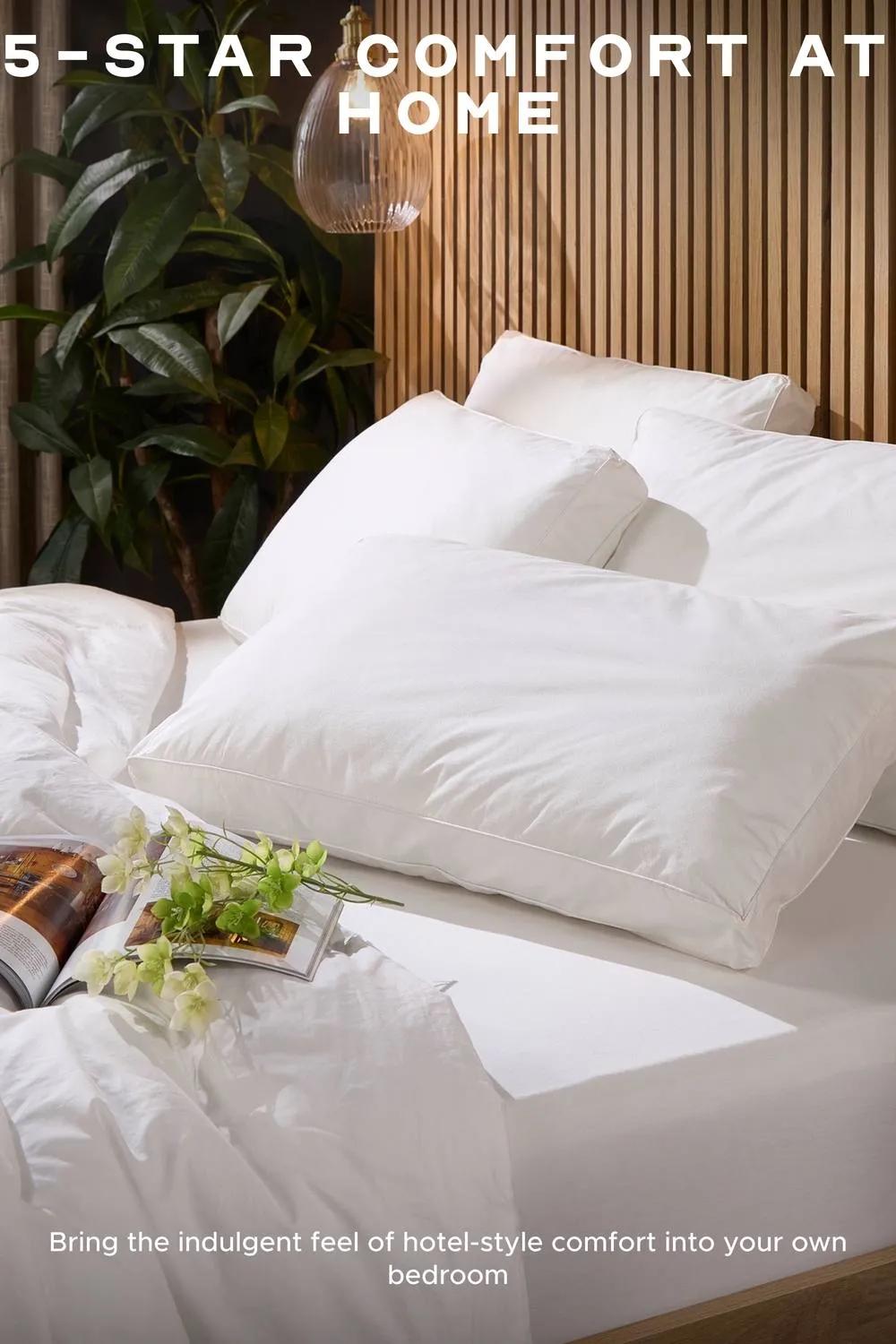 Snuggledown Anti Allergy Hotel Side Sleeper Firm Pillow in White 6