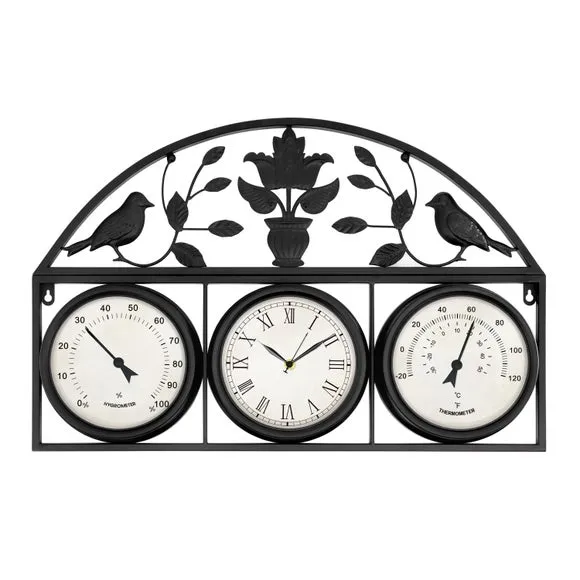 Charles Bentley Rutland Outdoor Triple Faced Wall Clock 4