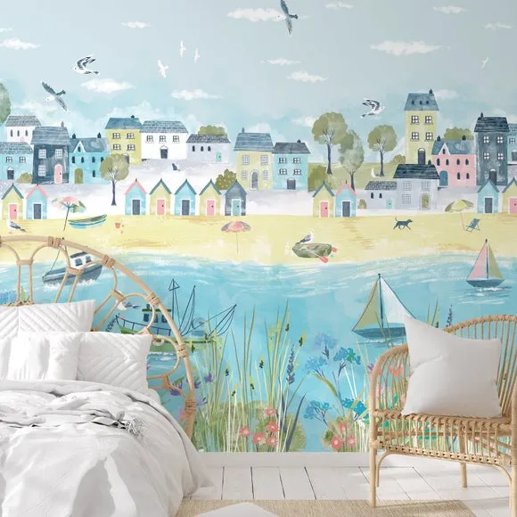 Coastal Town Wall Mural