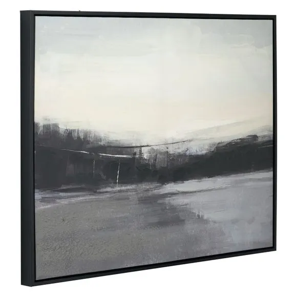 Monochrome Landscape Framed Canvas 2