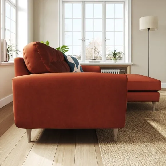 Sven Opulent Velvet Reversible Corner Chaise Sofa 2