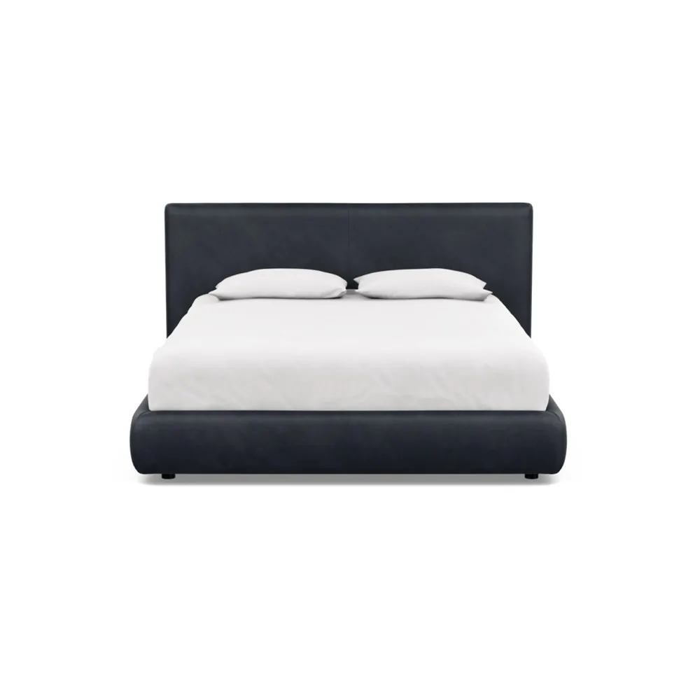 Heal's Alba Bed King Luxury Leather Anthracite