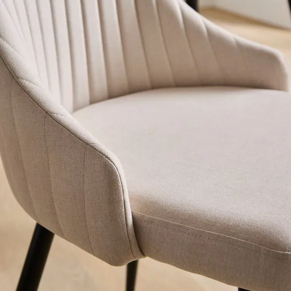 Shea Set of 2 Dining Chairs, Fabric 4