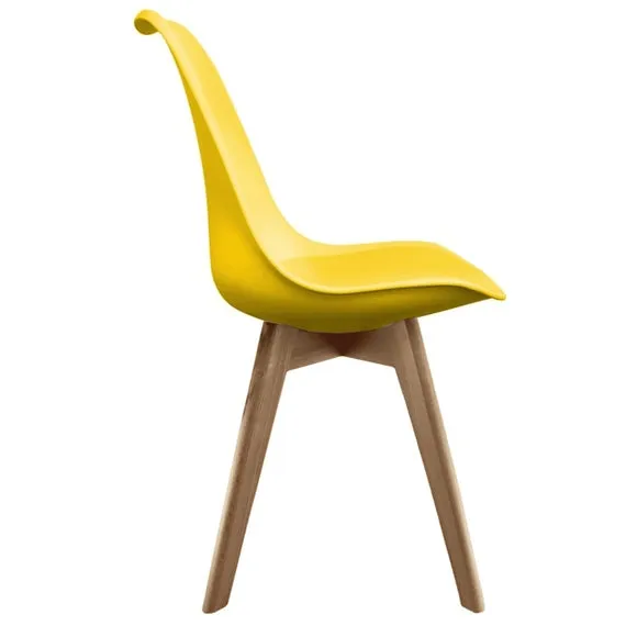 Fusion Living Soho Plastic Dining Chair with Squared Legs 4