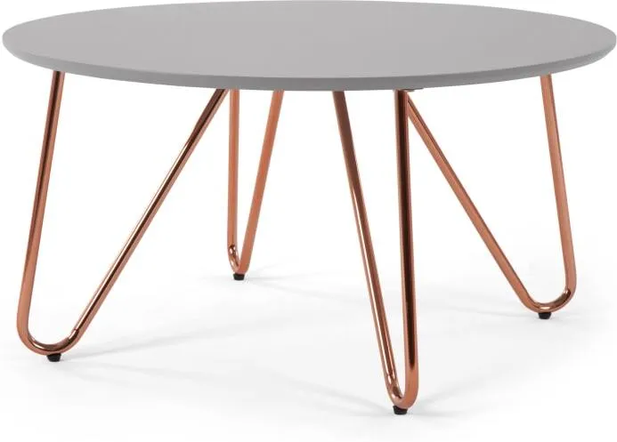 Eibar Coffee Table, Grey and Copper