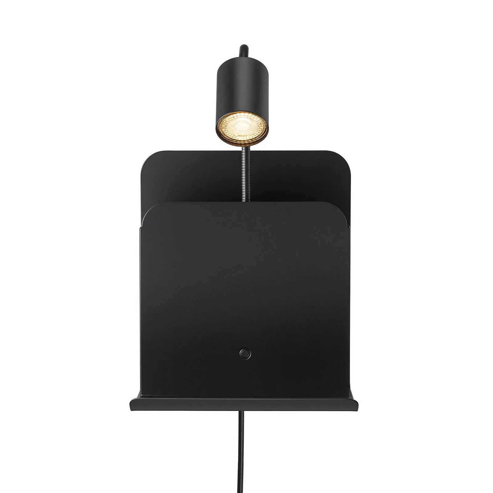Nordlux Roomi Wall Light Black Metal Bedroom GU10 Switch Plug In/Mains