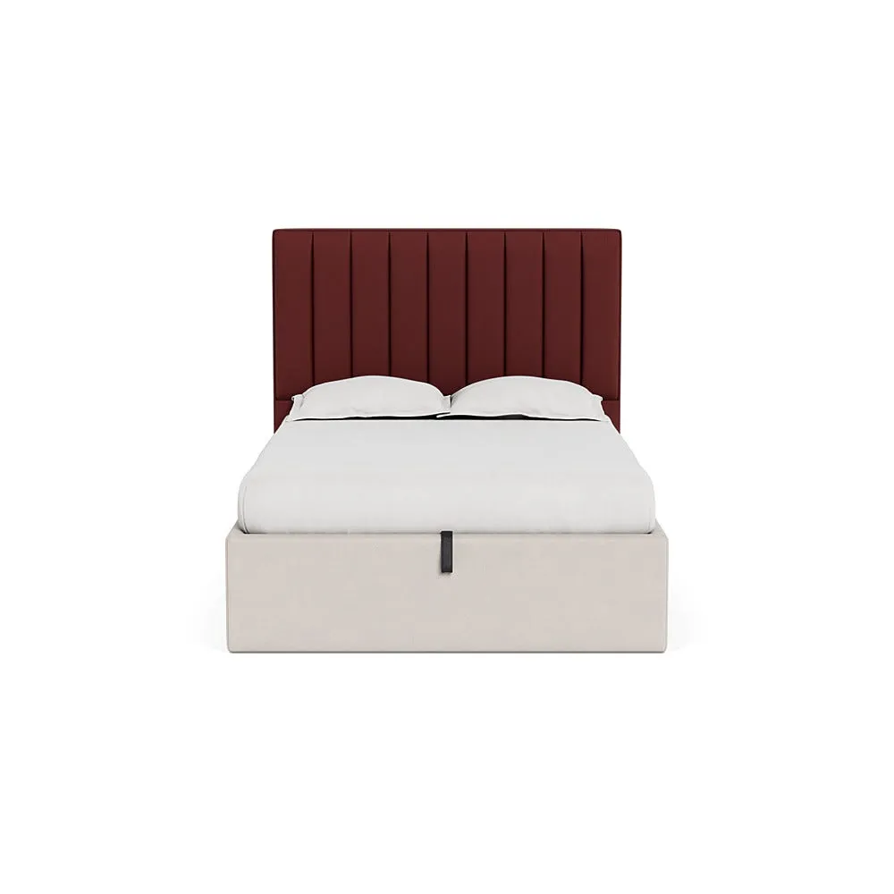 Heal's Retta Headboard Double Capelo Linen-Cotton Etruscan Red