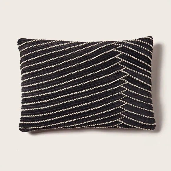 Rope Cotton Velvet Rectangular Cushion 3