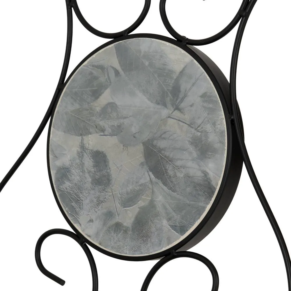 Seconique Ferne Patio Dining Set - Black/Grey Leaf in Black 4