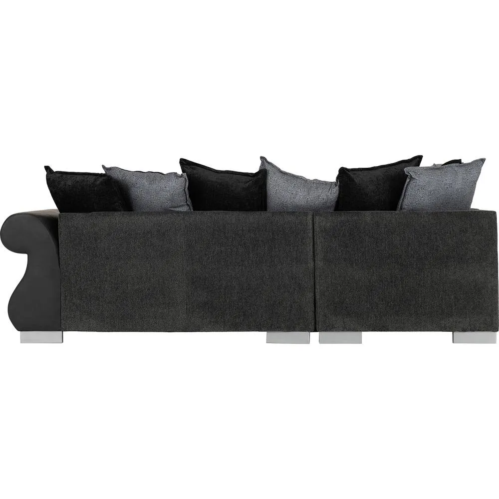 Seconique Elsa Left Hand Corner Sofa in Dark Grey 6