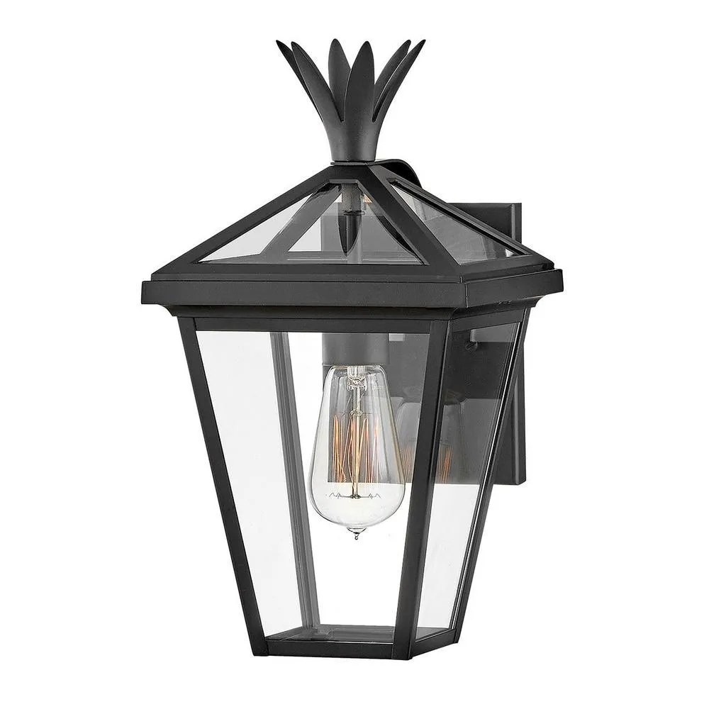Netlighting Palma 1 Light Small Outdoor Wall Lantern Black IP44