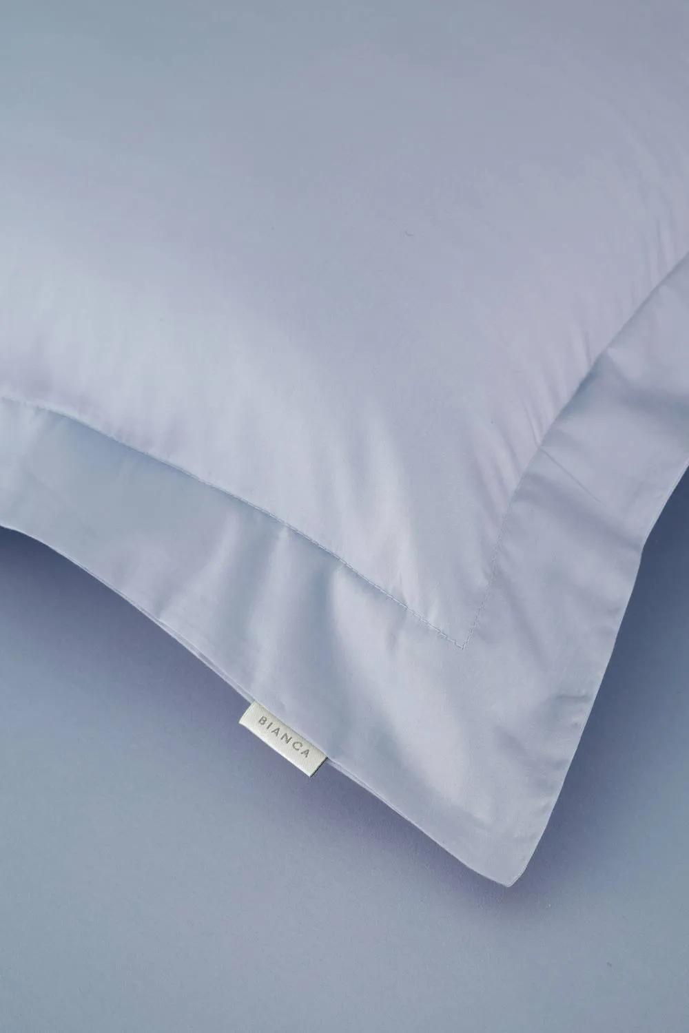 Bianca '400 Thread Count Cotton Sateen' Oxford Pillowcase Pair in Blue 2