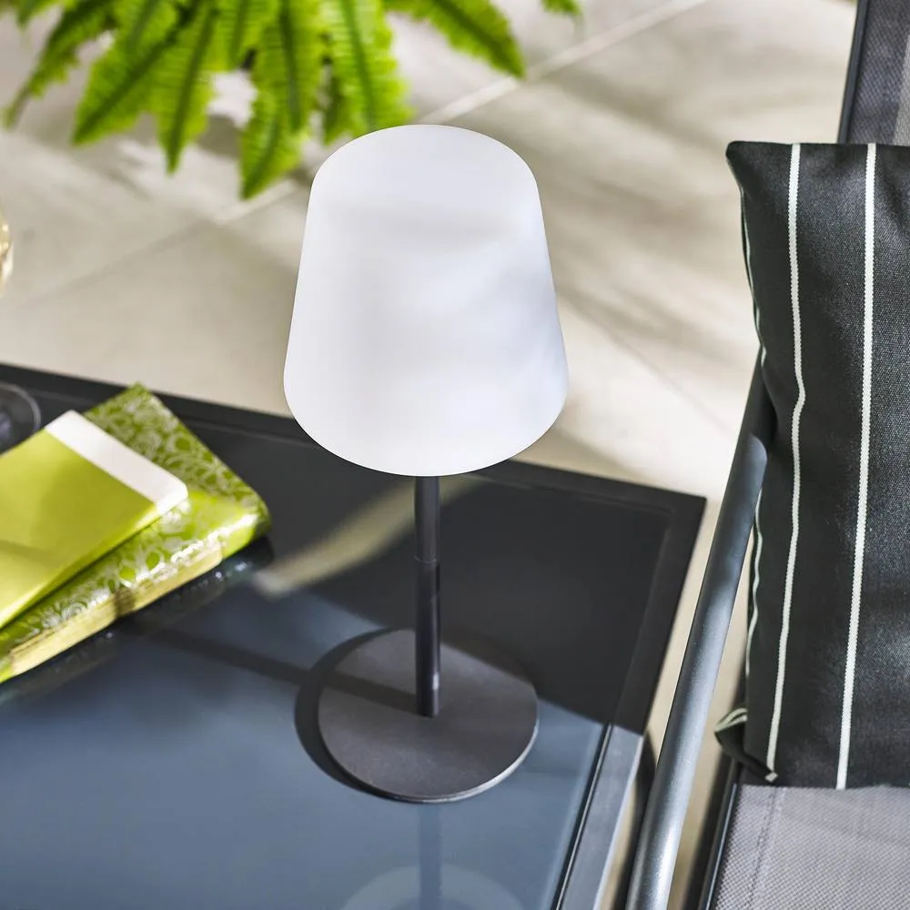 FurnitureboxUK Helia Cream & Black Outdoor Table Light 2