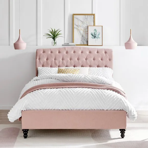 Rosa Bed Frame, Velvet 2