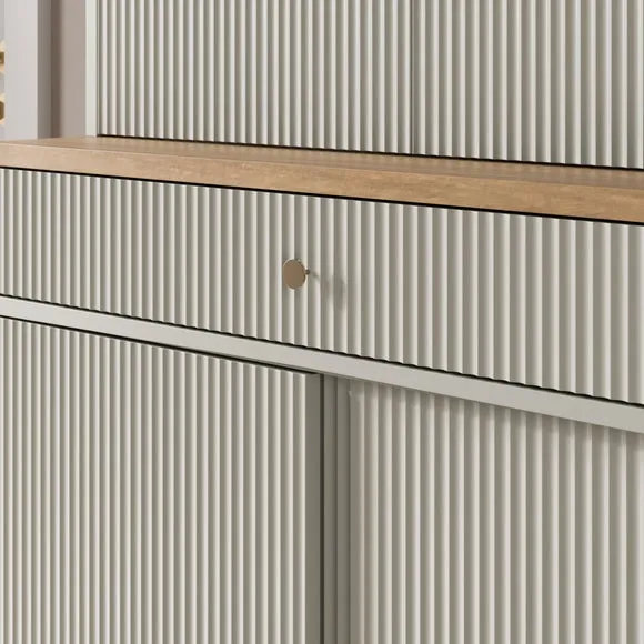 Georgi Tall Cabinet with Hideaway Desk 4