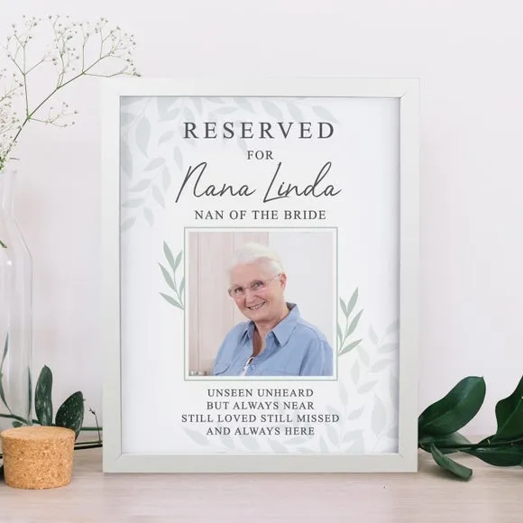 Personalised Reserved For Photo Poster Frame 2