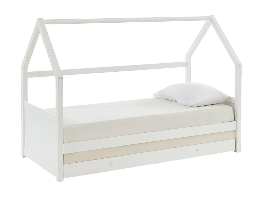 Vente-unique Cabin Trundle Bed 2 X 90 X 190 Cm - Pine - White - HURRA 5