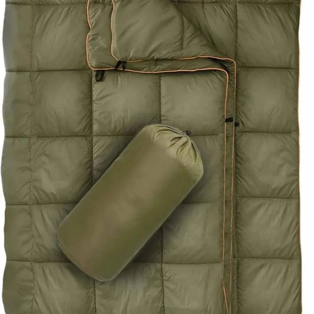 Obasyhig Outdoor Portable Down Blanket in Green