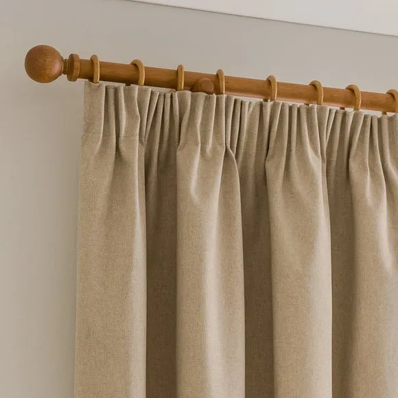 Luna Brushed Pencil Pleat Curtains (Blackout Available) 1