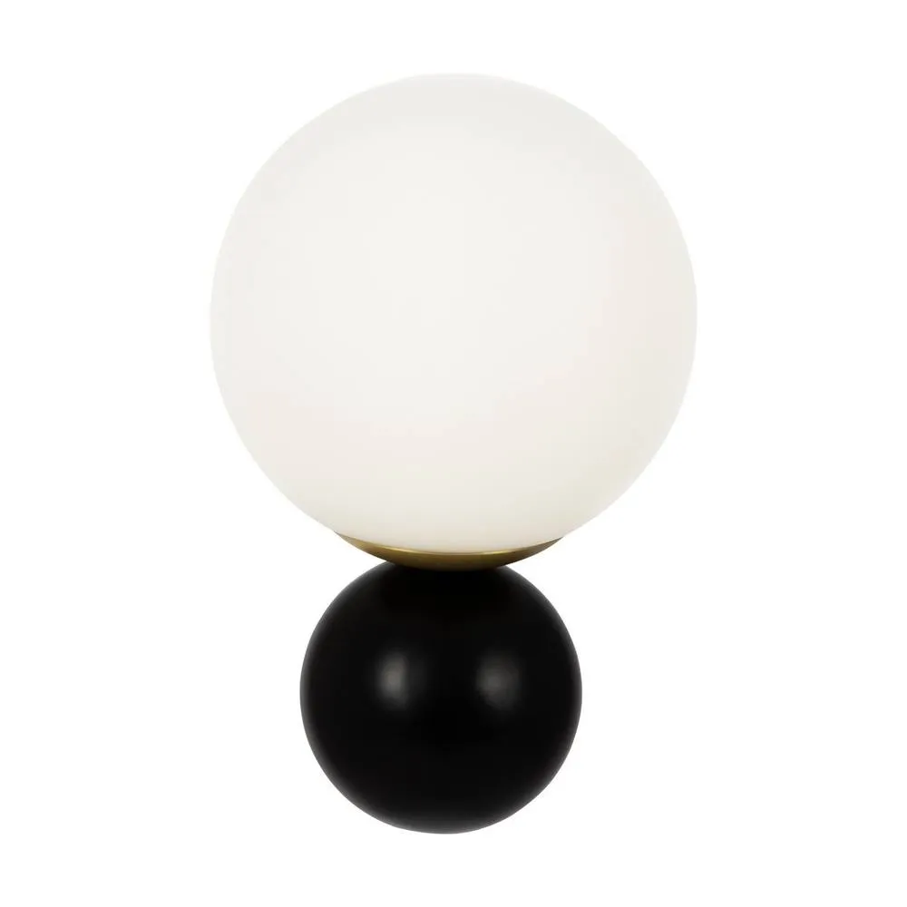Netlighting Nostalgia Modern Wall Lamp Matt Gold Glass Shade