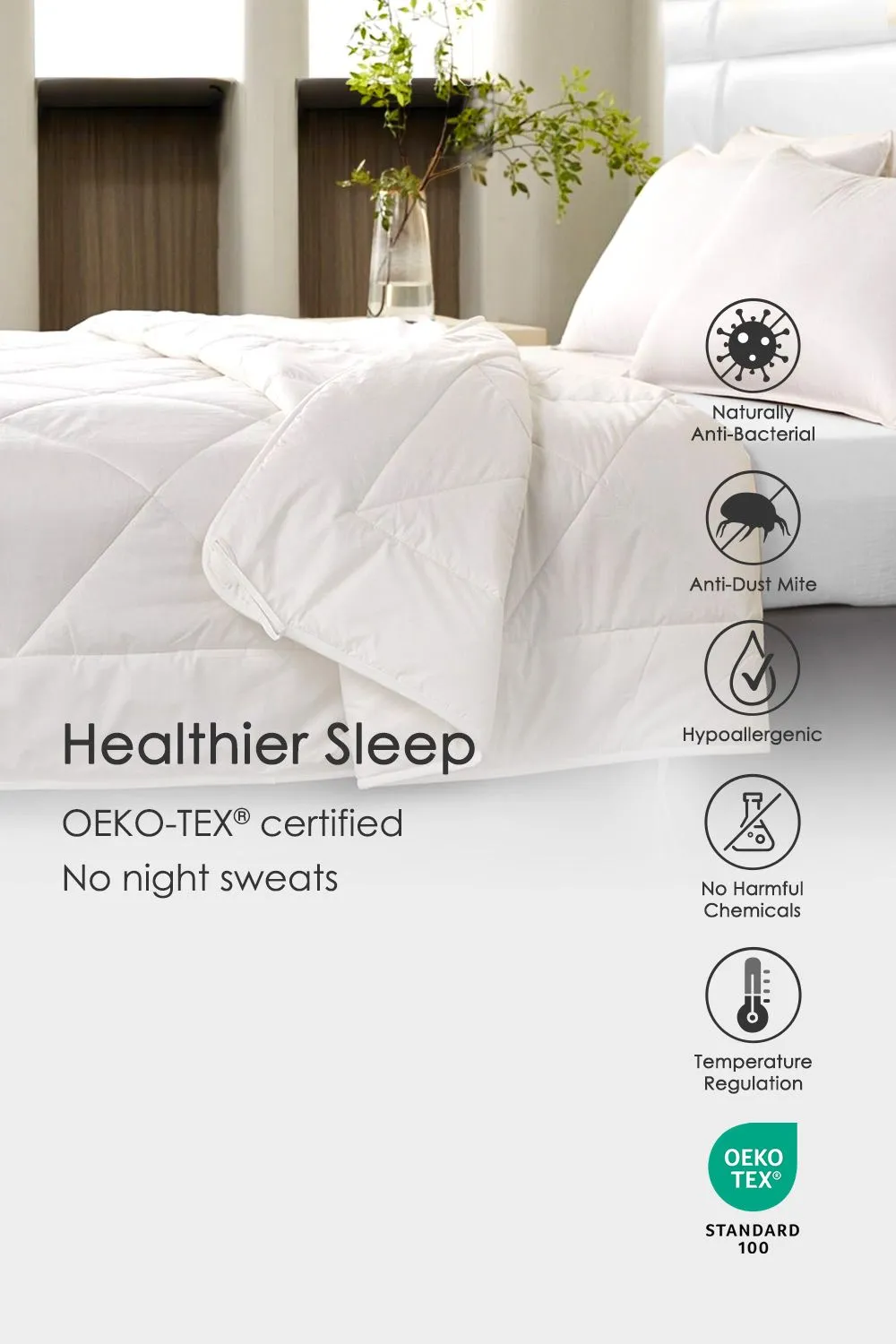 Homescapes Premium Heavy Wool Duvet Warm & Washable in White 5