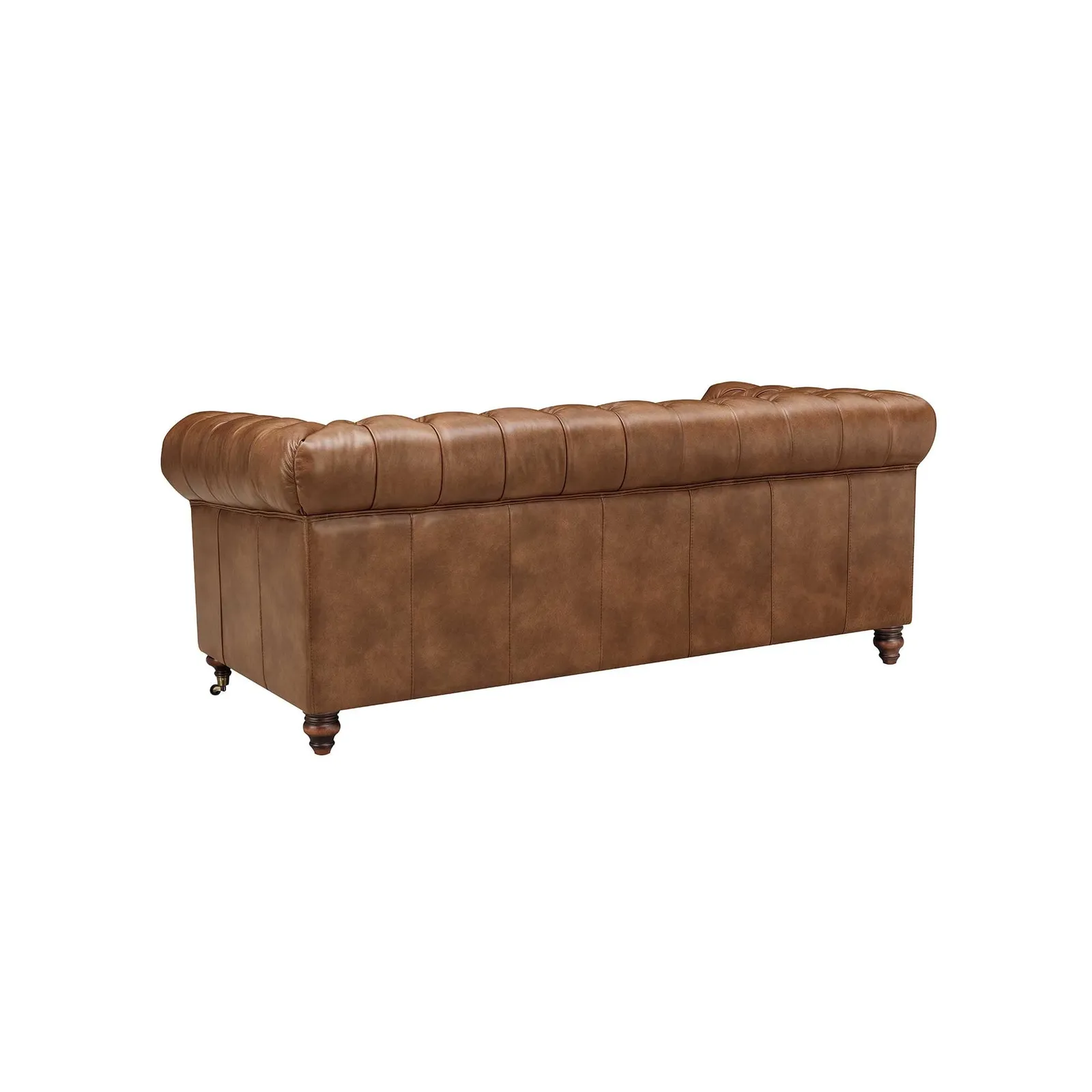 Ullswater 3 Seater Chesterfield Sofa 2034 Dark Rum Fl, Brown Leather | Barker & Stonehouse 3