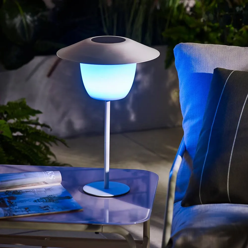 FurnitureboxUK Veya White Solar Outdoor Table Light 5