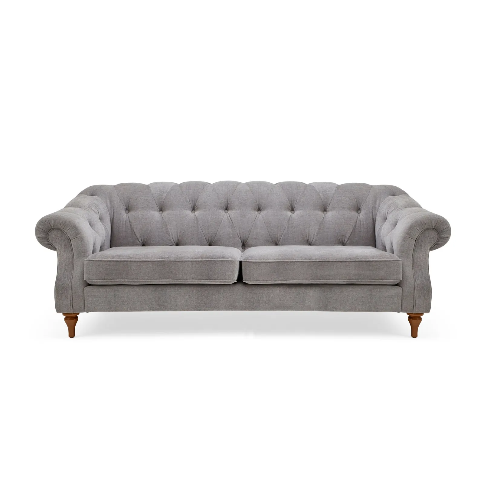 Aubrey Chesterfield 3 Seater Sofa Grey