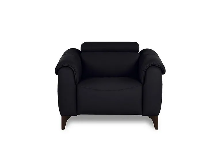 Nicole Leather Armchair - Torello Nero - Sofas and Armchairs - In Time for Christmas