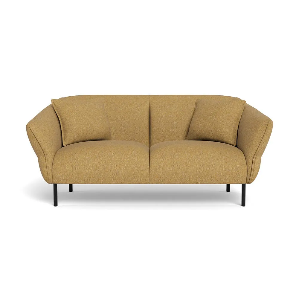 Heal's Alto 2 Seater Sofa Boucle Tweed Citrine Black Feet 1