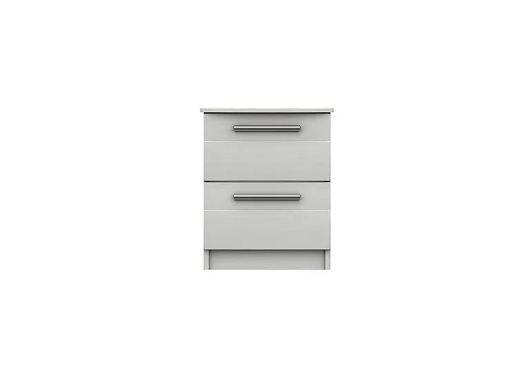 Victoria 2 Drawer Bedside Cabinet - White